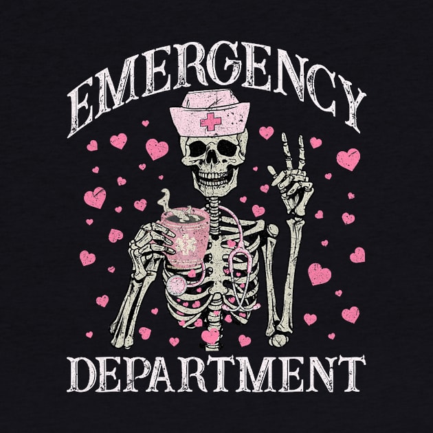 Valentine Er Nurse Emergency Department Room Skeleton Nurse by Neldy